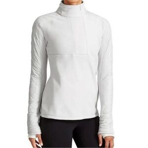 ATHLETA Light Grey Vortex Half‎ Zip Polartec Fleece Pullover Sweatshirt Size XS